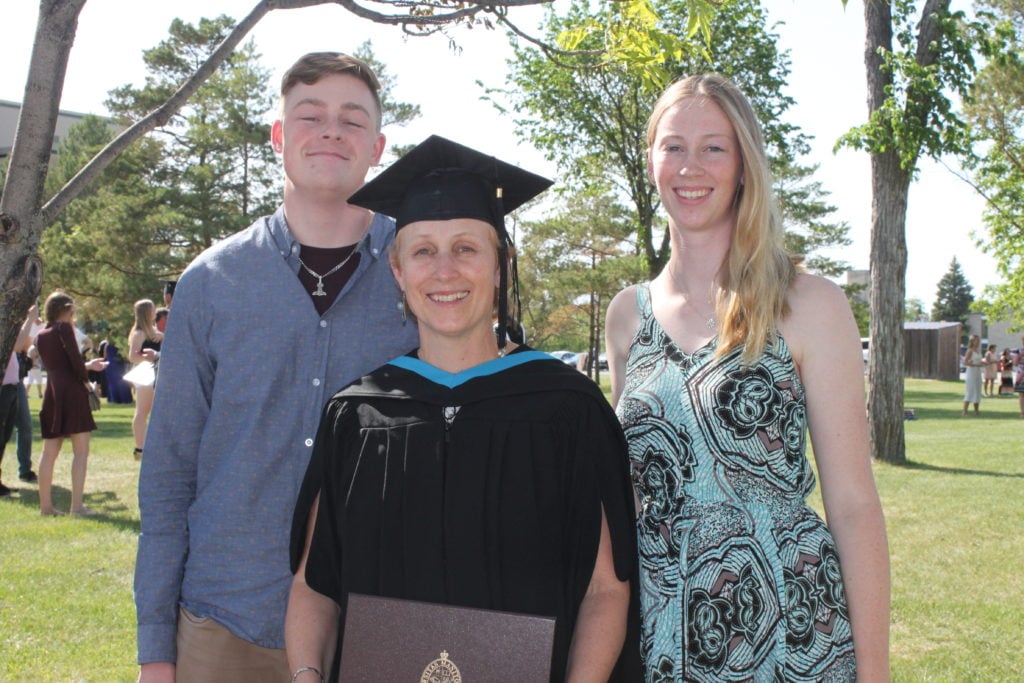 Susan Alcock with her children
